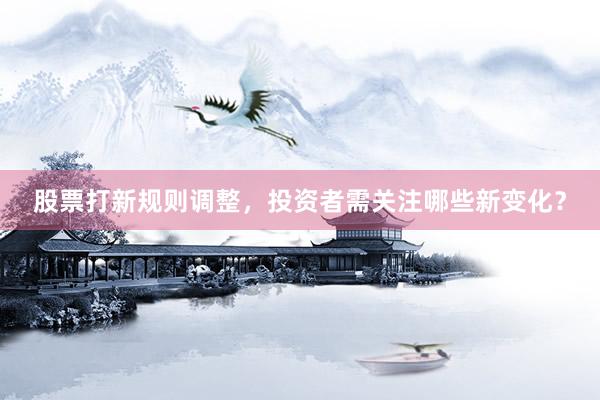 股票打新规则调整，投资者需关注哪些新变化？